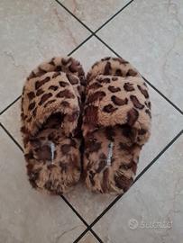 Ciabatte animalier pelose 38/39