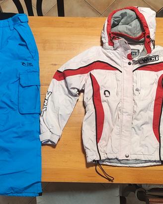 Completo sci  10 anni -140cm RIPCURL e WESTSCOUT