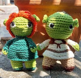 SHEREK -  FIONA portachiavi uncinetto