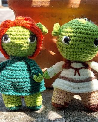 SHEREK -  FIONA portachiavi uncinetto