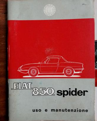 libretto uso e manutenzione Fiat 850 Spyder pagin