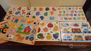 giochi 'forme ad incastro' in legno