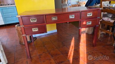 Scrivania a Giorno in Stile Marina in Mogano