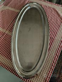 vassoio di portata ovale in acciaio 59x27