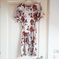 Mini abito bianco a fiori H&M t. IT 42 (EU 38)