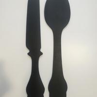 Cucchiaio e coltello in legno