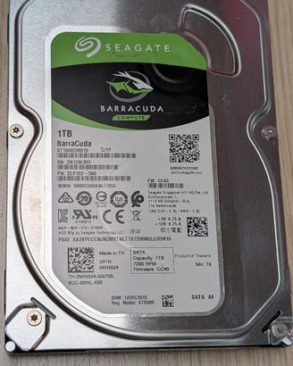 Hard disk HDD Seagate 1Tb, 7200rpm, sata, Test OK
