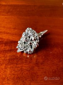 Soprammobile cornucopia in silver