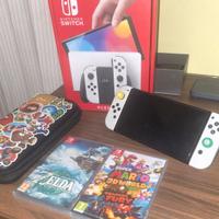 Nintendo switch oled + zelda + mario