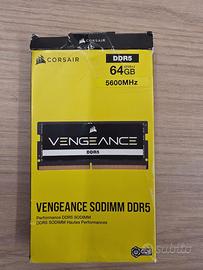 CORSAIR VENGEANCE SODIMM DDR5 RAM 64GB (2x32GB) 56