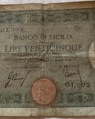 25 lire banco di napoli