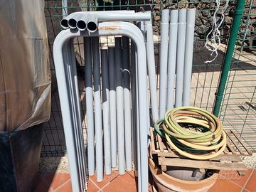 Struttura scaletta e motore per piscina fuoriterra