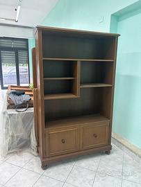 Libreria/Mobile Soggiorno in legno con ante