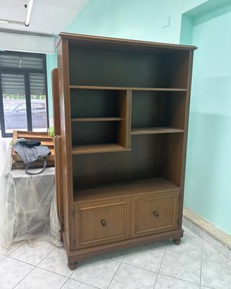 Libreria/Mobile Soggiorno in legno con ante