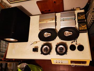Impianto audio auto casse,subwoofer,amplificatori