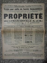 POSTER FRANCESI ANTICHI ORIGINALI LEGALI TIMBRATI