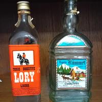 bottiglie liquori vintage Lory e Kummel