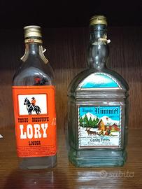 bottiglie liquori vintage Lory e Kummel