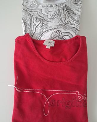 2 tshirt  manica lunga Calvin Klein e Chipie