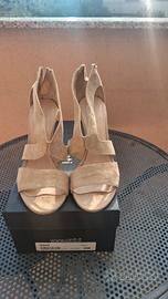 Sandalo donna in pelle beige