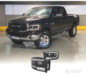 FARI DODGE RAM 06-08 LUCE DIURNA A LED NERO