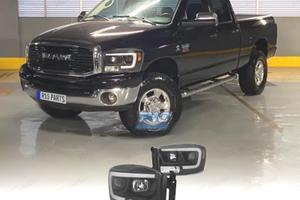 FARI DODGE RAM 06-08 LUCE DIURNA A LED NERO