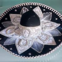 Sombrero originale Mexico, velluto nero e ricami