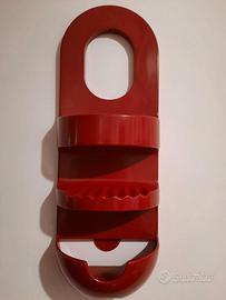 Portaoggetti Guzzini Ella Rosso Vintage Anni 80