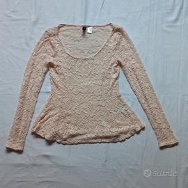 Maglietta in pizzo rosa H&M Divided