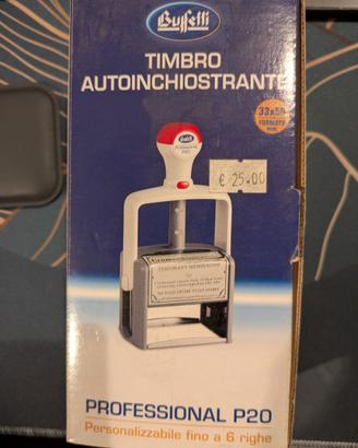 Timbro Buffetti Autoinchiostrante 33x56