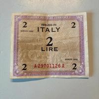 Lire Americane Am Lira banconota 2 Lire