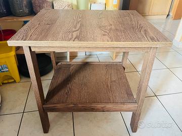 Mobiletto simil legno con 2 ripiani