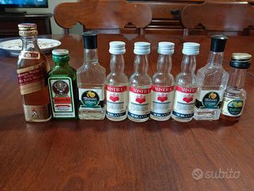 bottigliette mignon liquori anni 70