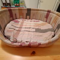 Cuccia ovale in stoffa Caffarelli per cani e gatti