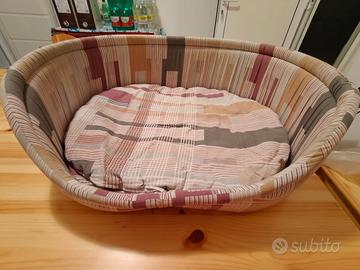 Cuccia ovale in stoffa Caffarelli per cani e gatti