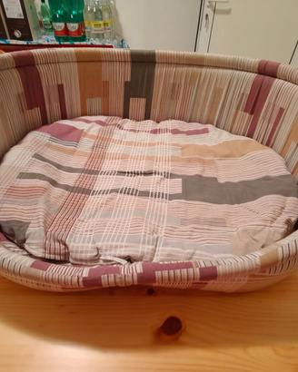 Cuccia ovale in stoffa Caffarelli per cani e gatti