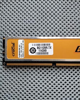 RAM DDR3 8GB (4x2GB) Crucial Ballistix 1600MHz CL8