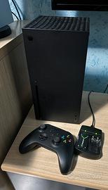 Xbox serie X + controller e batterie di ricarica