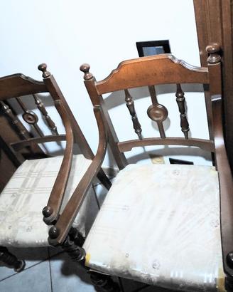 Sedie a poltroncina vintage 