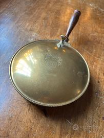 Antico scaldaletto a brace in ottone fine ‘800