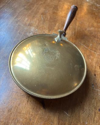 Antico scaldaletto a brace in ottone fine ‘800