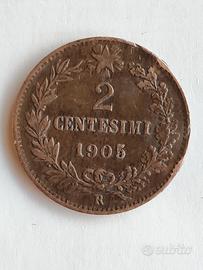 2 CENTESIMI 1905 REGNO D'ITALIA . Non Comune