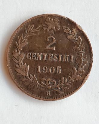 2 CENTESIMI 1905 REGNO D'ITALIA . Non Comune