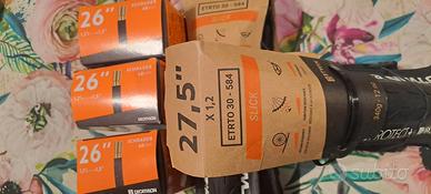 Copertoni bici slick 27,5x1.2 + 3 camere aria