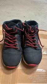 Scarpe Levi’s bambino alte nere e rosse tg 33