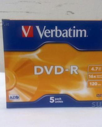 Confezione 5 DVD-R Verbatim 16X 4.7GB 120'