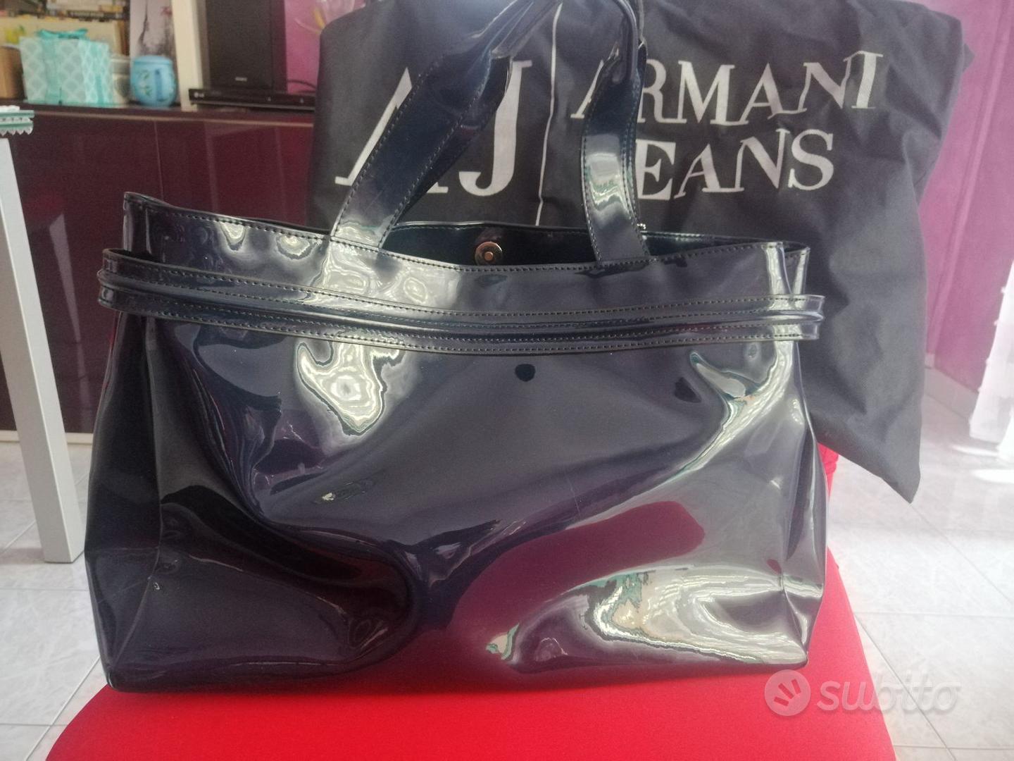 Borsa armani outlet jeans vernice bianca