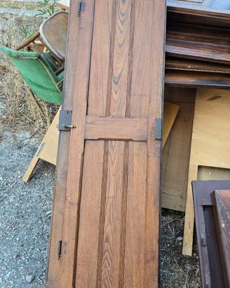 porte 2 ante legno castagno da restaurare