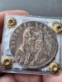 5 lire 1875 R piccolo
