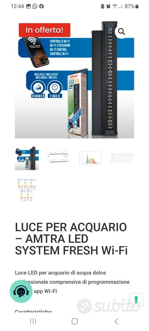 LUCE PER ACQUARIO - AMTRA LED SYSTEM FRESH Wi-Fi - Amtra